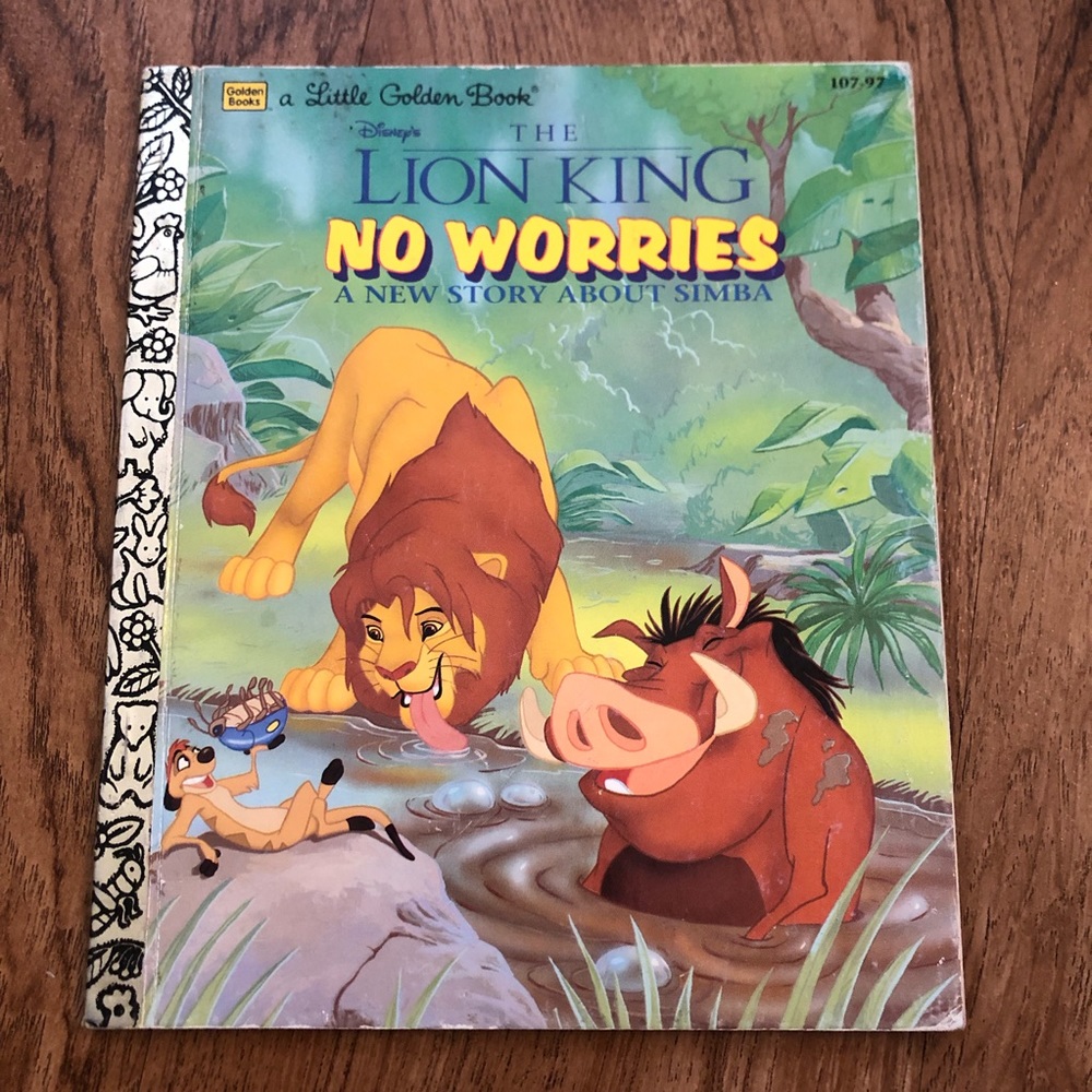 Vtg The Lion King Book